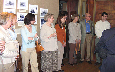 Exhibit committee members listen to Mrs. Coley's talk