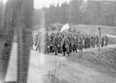 Ruhr Valley, March 1945: Displaced persons surrendering to the medics