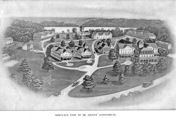 bird's eye view of sanitarium