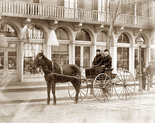 Tobias Bernhard, owner of the Dry Good & Millinery Store on Seeley's Block at 123 Main Street.