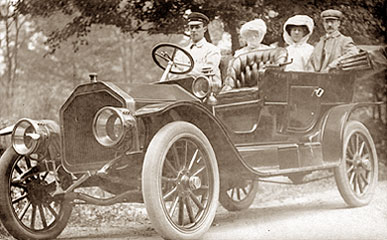 J.C. Reynolds family in their motor car