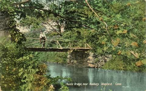 rustic bridge in Roxbury