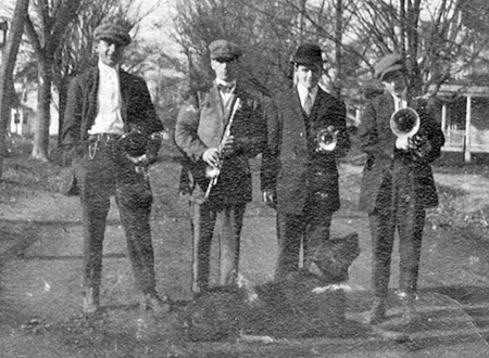 Unknown group, at Hope Street and Camp Avenue