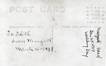 back of postcard