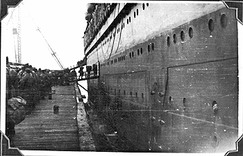 the transport ship 'Mariposa' in New York